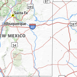 Map of the Pecos River in New Mexico showing the study area between