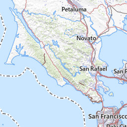 Location map of Santa Clara Valley and vicinity. Base map hillshade