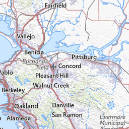 Location map of Santa Clara Valley and vicinity. Base map hillshade