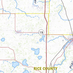 Rice County Mn Gis Map Of Streams In Rice County, Minnesota Topo Zone