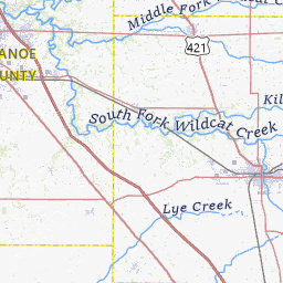 Map of Cities in Carroll County, Indiana Topo Zone