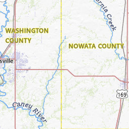 Map Of Cities In Nowata County Oklahoma Topo Zone