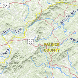 Patrick County Va Map Map Of Cities In Patrick County, Virginia Topo Zone