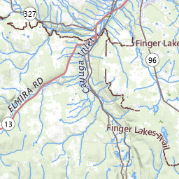Cayuga Lake Contour Map Cayuga Inlet (Cayuga Lake) At Ithaca NY USGS