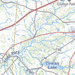Cowan Lake Map Physical