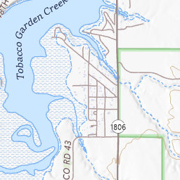 Tobacco Garden Creek Recreation Area Topo Map ND, McKenzie County (Tobacco  Garden Bay Area)