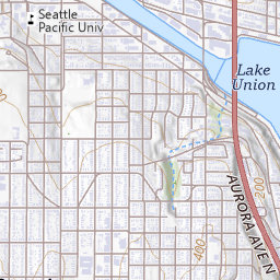 Gas Works Park Topo Map WA, King County (Seattle North Area)