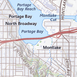 Gas Works Park Topo Map WA, King County (Seattle North Area)