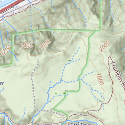 Multnomah Falls Recreation Site Topo Map OR, Multnomah County ...