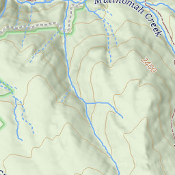 Multnomah Falls Recreation Site Topo Map OR, Multnomah County ...