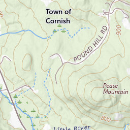 Clark Mountain Topo Map ME, York County (Cornish Area)