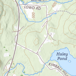 Clark Mountain Topo Map ME, York County (Cornish Area)