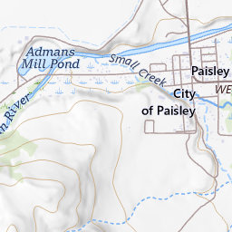 ZX Ranch Topo Map OR, Lake County (Paisley Area)