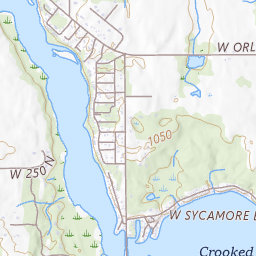 Crooked Lake Topo Map IN, Steuben County (Angola West Area)