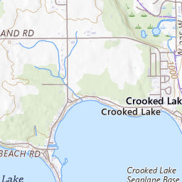 Crooked Lake Topo Map IN, Steuben County (Angola West Area)