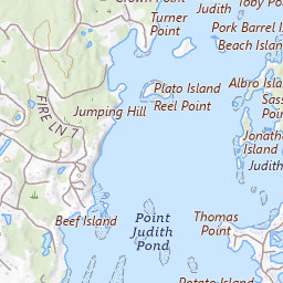 Gardner Island Topo Map RI, Washington County (Kingston Area)