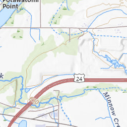Anoka Topo Map IN, Cass County (Anoka Area)