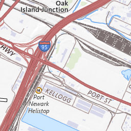 Oak Island Junction Topo Map NJ Essex County Elizabeth Area