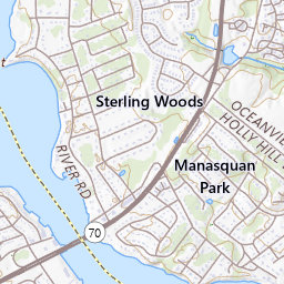 Mapa Del Río Manasquan En Nueva Jersey