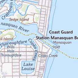 Manasquan River Map In Nj Manasquan, New Jersey Street Map