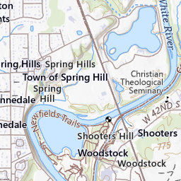 Crooked Creek Topo Map IN, Marion County (Indianapolis West Area)
