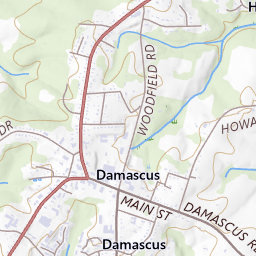 Map Of Damascus Maryland Damascus Topo Map MD, Montgomery County