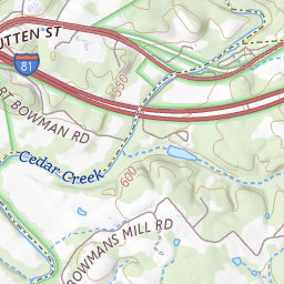 Cedar Creek Virginia Map