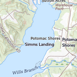 Port Tobacco Marina Topo Map MD, Charles County (Mathias Point Area)