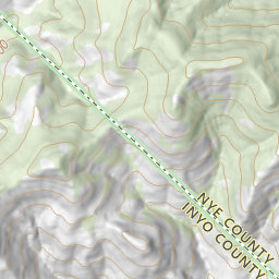 Grapevine Mountains Topo Map CA, Inyo County (Grapevine Peak Area)