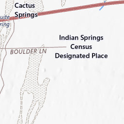 Cactus Springs Topo Map NV, Clark County (Indian Springs Area)