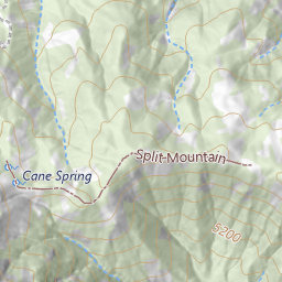 Split Mountain Topo Map CA, Kern County (Kernville Area)