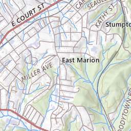 East Marion Topo Map NC, McDowell County (Marion East Area)