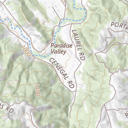 Paradise Valley Topo Map CA, San Luis Obispo County (Atascadero Area)