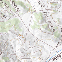 【P14543】Paradise Paradise Valley Topo Map CA, San Luis Obispo County (Atascadero Area)