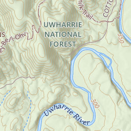 Uwharrie Topo Map NC Montgomery - 4549