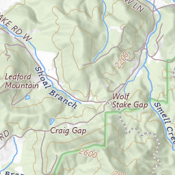 Rattlesnake Mountain Topo Map GA, Union County (Jacks Gap Area)