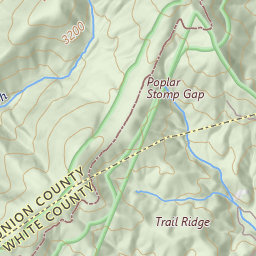 Rattlesnake Mountain Topo Map GA, Union County (Jacks Gap Area)