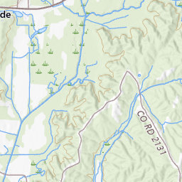Riddle Wind Ridge Topo Map MS, Prentiss County (Altitude Area)