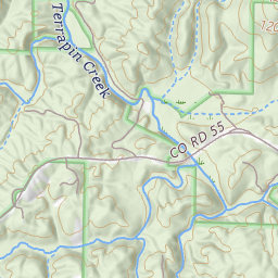 Oakey Mountain Topo Map AL, Cleburne County (Piedmont Area)