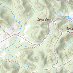Seco Mountain Topo Map TX, Bandera County (Seco Pass Area)