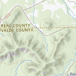 Rawhide Mountains Topo Map TX, Uvalde County (Lake Creek Area)