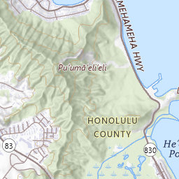 Kahaluu Regional Park Topo Map HI, Honolulu County (Kaneohe Area)