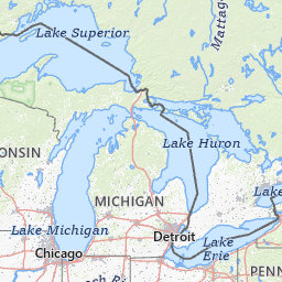 Chippewa County Michigan Topograhic Maps by Topo Zone