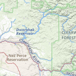 Clearwater County Idaho Map Map Of Cities In Clearwater County, Idaho Topo Zone