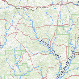 Douglas County Missouri Map Map Of Streams In Douglas County, Missouri Topo Zone